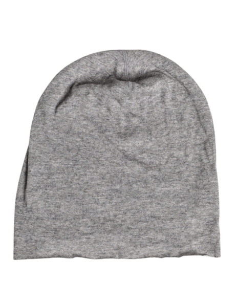 Gray Viscose Blend Knitted Beanie Cap Gray Viscose Blend Knitted Beanie Cap