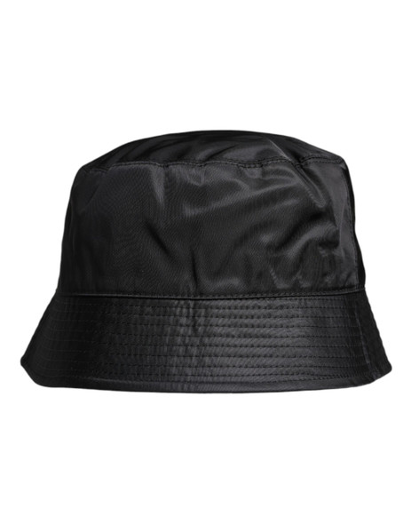 Dolce & Gabbana Black Cotton Wide Brim Bucket Hat Dolce & Gabbana Black Cotton Wide Brim Bucket Hat