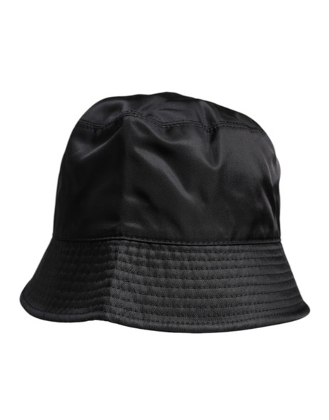 Dolce & Gabbana Black Cotton Wide Brim Bucket Hat Dolce & Gabbana Black Cotton Wide Brim Bucket Hat