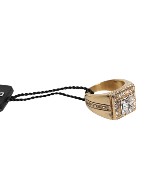 Gold Tone Sterling Silver 925 Crystals Ring Gold Tone Sterling Silver 925 Crystals Ring
