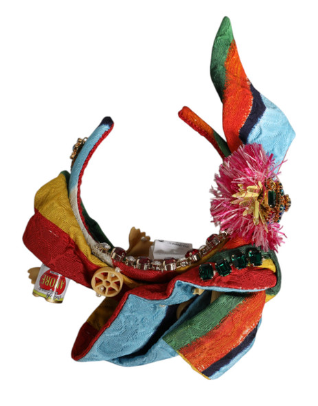 Multicolor Floral Crystal Embellished Diadem Headband Multicolor Floral Crystal Embellished Diadem Headband