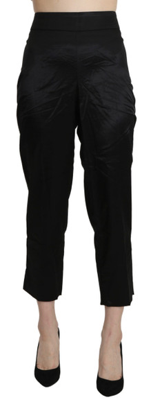 BENCIVENGA Black High Waist Straight Cropped Dress Trouser Pants BENCIVENGA Black High Waist Straight Cropped Dress Trouser Pants