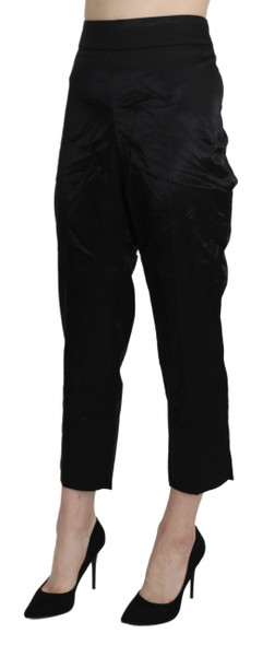 BENCIVENGA Black High Waist Straight Cropped Dress Trouser Pants BENCIVENGA Black High Waist Straight Cropped Dress Trouser Pants