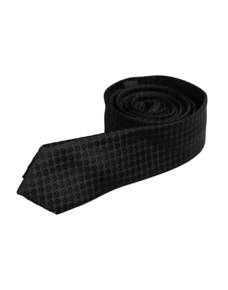 Black Circles Silk Adjustable Necktie Tie Black Circles Silk Adjustable Necktie Tie