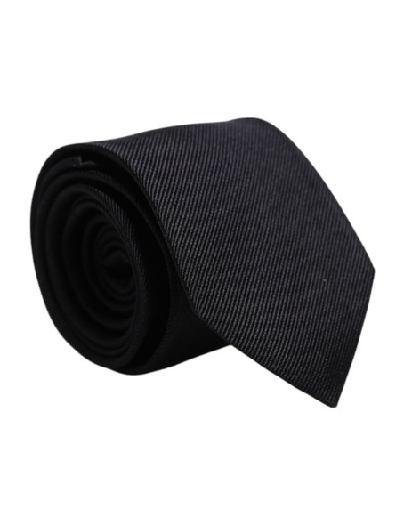 Black Solid Silk Adjustable Necktie Tie Black Solid Silk Adjustable Necktie Tie