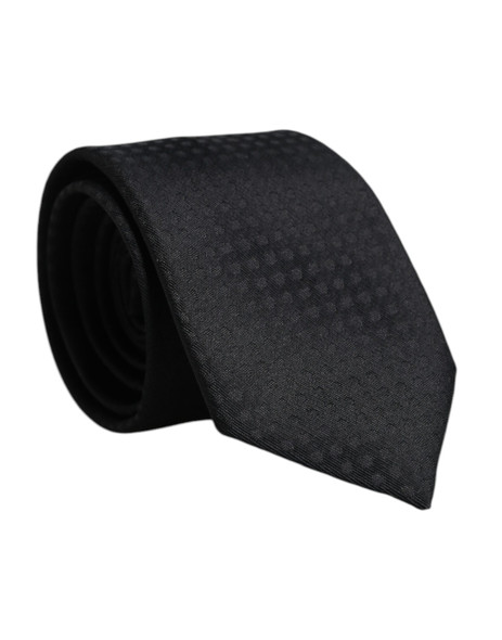 Black Circles Silk Adjustable Necktie Tie KRA3456 Black Circles Silk Adjustable Necktie Tie KRA3456