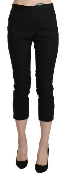 BENCIVENGA Black High Waist Skinny Cropped Dress Trouser Pants BENCIVENGA Black High Waist Skinny Cropped Dress Trouser Pants