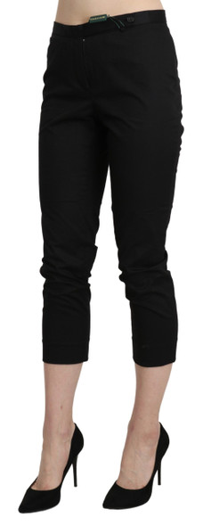 BENCIVENGA Black High Waist Skinny Cropped Dress Trouser Pants BENCIVENGA Black High Waist Skinny Cropped Dress Trouser Pants