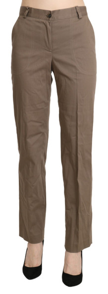 Brown High Waist Straight Dress Trouser Pants Brown High Waist Straight Dress Trouser Pants