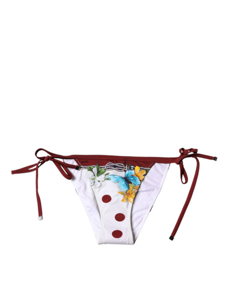 Dolce & Gabbana White Floral Print Swimsuit Bikini Bottom Swimwear BIK1943 Dolce & Gabbana White Floral Print Swimsuit Bikini Bottom Swimwear BIK1943