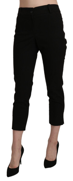 BENCIVENGA Black High Waist Skinny Cropped Dress Trouser Pants PAN71368 BENCIVENGA Black High Waist Skinny Cropped Dress Trouser Pants PAN71368
