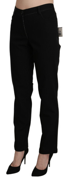 Black High Waist Straight Casual Trouser Pant Black High Waist Straight Casual Trouser Pant