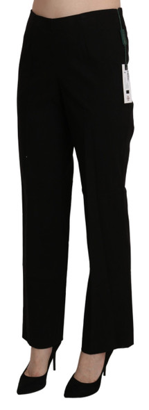 BENCIVENGA Black High Waist Straight Dress Trouser Pant BENCIVENGA Black High Waist Straight Dress Trouser Pant