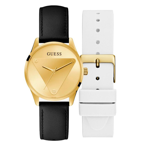 Guess Black Leather Watch GUGW0642L1AC Guess Black Leather Watch GUGW0642L1AC