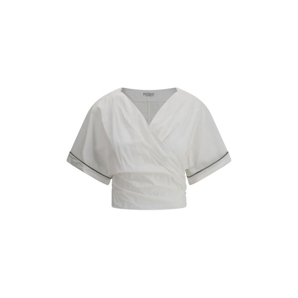 Brunello Cucinelli Buckle-knotted waist Blouse Brunello Cucinelli Buckle-knotted waist Blouse