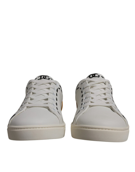 Dolce & Gabbana White Suede Leather Low Top Sneakers Shoes MV7177 Dolce & Gabbana White Suede Leather Low Top Sneakers Shoes MV7177