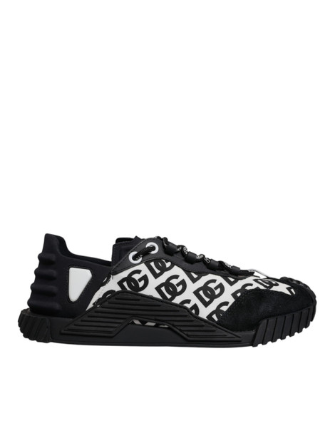 Dolce & Gabbana Black Logo Lace Up Low Top NS1 Sneakers Shoes MV7192 Dolce & Gabbana Black Logo Lace Up Low Top NS1 Sneakers Shoes MV7192