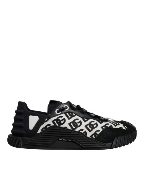 Dolce & Gabbana Black Logo Lace Up Low Top NS1 Sneakers Shoes MV7191 Dolce & Gabbana Black Logo Lace Up Low Top NS1 Sneakers Shoes MV7191