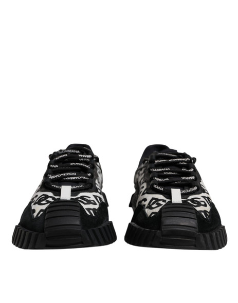 Dolce & Gabbana Black Logo Lace Up Low Top NS1 Sneakers Shoes MV7195 Dolce & Gabbana Black Logo Lace Up Low Top NS1 Sneakers Shoes MV7195