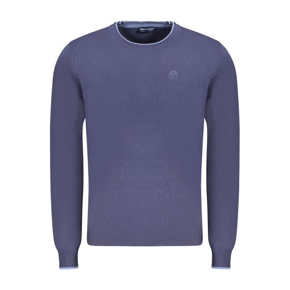 North Sails Blue Cotton Men Sweater NO-35815 North Sails Blue Cotton Men Sweater NO-35815