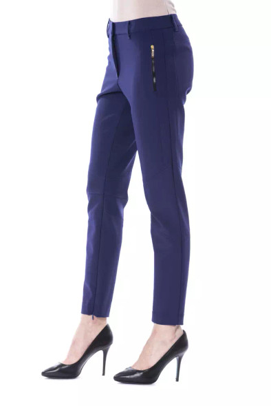 Blue Polyester Women Pants Blue Polyester Women Pants