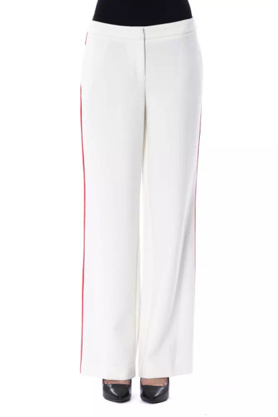 White Polyester Women's Pant White Polyester Women's Pant