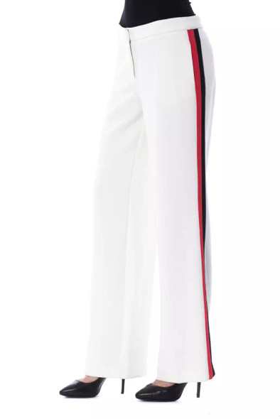 BYBLOS White Polyester Women's Pant BYBLOS White Polyester Women's Pant