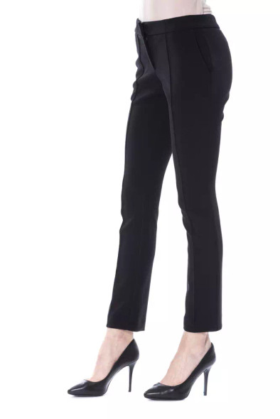 BYBLOS Black Polyester Women Pants BYBLOS Black Polyester Women Pants