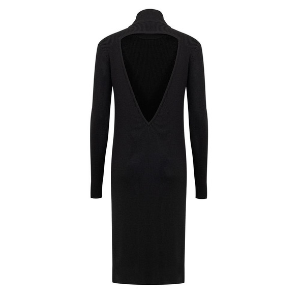 Bottega Veneta Black Wool Long Bottega Veneta Black Wool Long