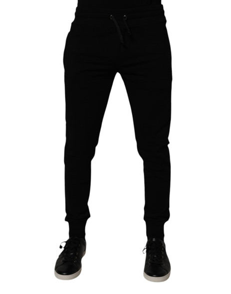 Dolce & Gabbana Black Cotton Jogger Sweatpants Pants Dolce & Gabbana Black Cotton Jogger Sweatpants Pants
