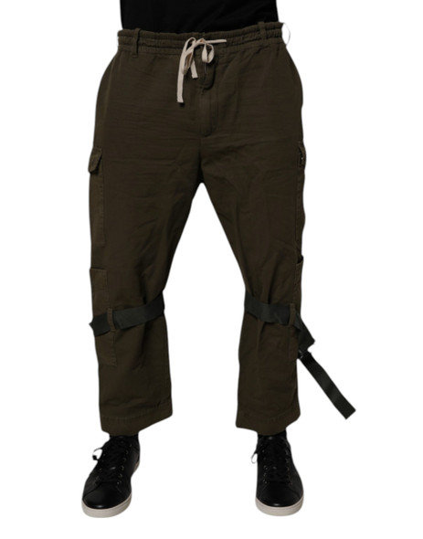 Brown Cotton Stretch Cargo Pants Brown Cotton Stretch Cargo Pants
