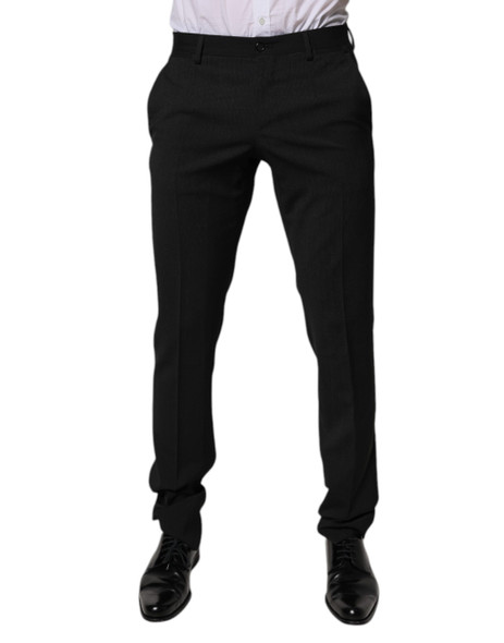 Black Polyester Tapered Formal Men Dress Pants Black Polyester Tapered Formal Men Dress Pants