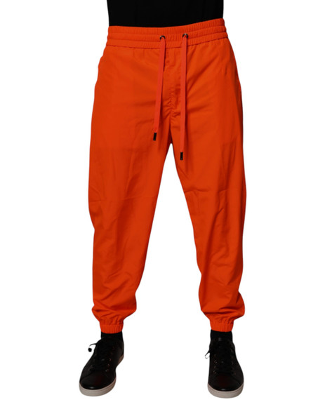 Dolce & Gabbana Orange Polyester Men Jogger Sweatpants Pants Dolce & Gabbana Orange Polyester Men Jogger Sweatpants Pants