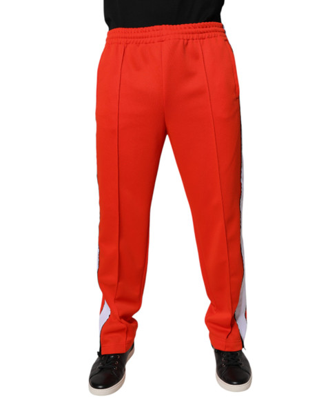 MSGM Red White Mid Waist Men Jogger Sweatpants Pants MSGM Red White Mid Waist Men Jogger Sweatpants Pants