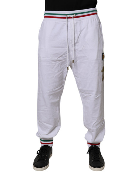 Dolce & Gabbana White Italia Cotton Jogger Sweatpants Pants Dolce & Gabbana White Italia Cotton Jogger Sweatpants Pants