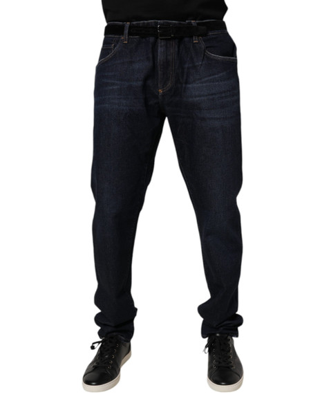 Dark Blue Cotton Stretch Skinny Denim Jeans PAN76109 Dark Blue Cotton Stretch Skinny Denim Jeans PAN76109