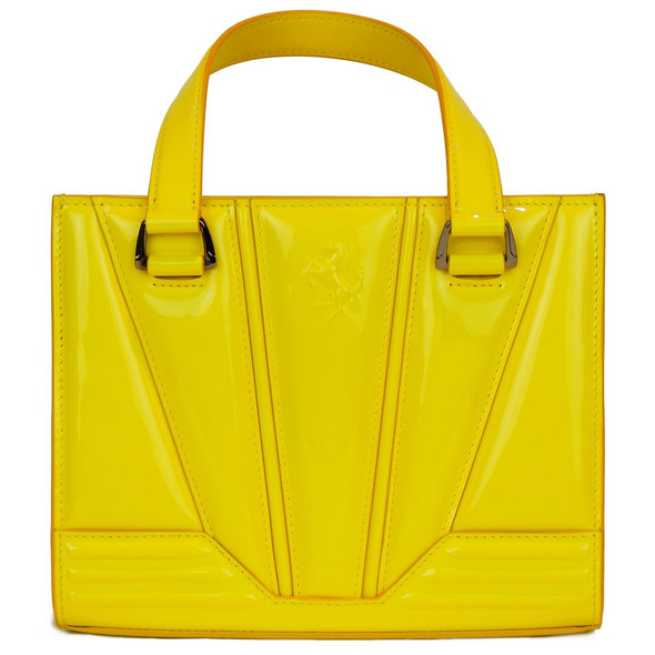Yellow Leather Handbag FE-14948 Yellow Leather Handbag FE-14948