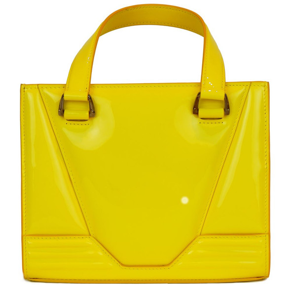 Yellow Leather Handbag FE-14948 Yellow Leather Handbag FE-14948