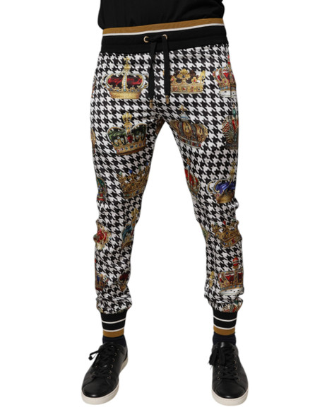 Multicolor Houndstooth Crown Men Sweatpants Pants Multicolor Houndstooth Crown Men Sweatpants Pants