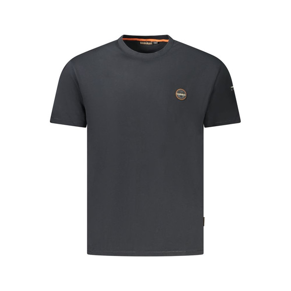 Napapijri Black Cotton Men T-Shirt Napapijri Black Cotton Men T-Shirt