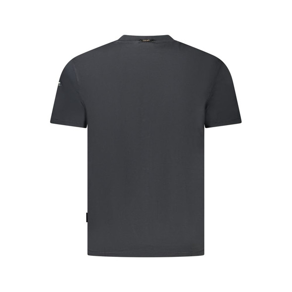 Napapijri Black Cotton Men T-Shirt Napapijri Black Cotton Men T-Shirt