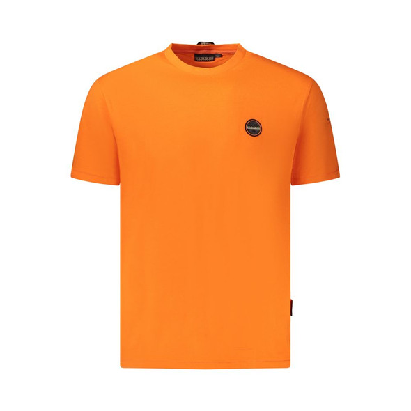 Napapijri Orange Cotton Men T-Shirt NA-35906 Napapijri Orange Cotton Men T-Shirt NA-35906