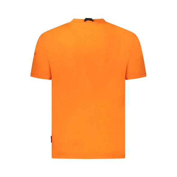 Napapijri Orange Cotton Men T-Shirt NA-35906 Napapijri Orange Cotton Men T-Shirt NA-35906