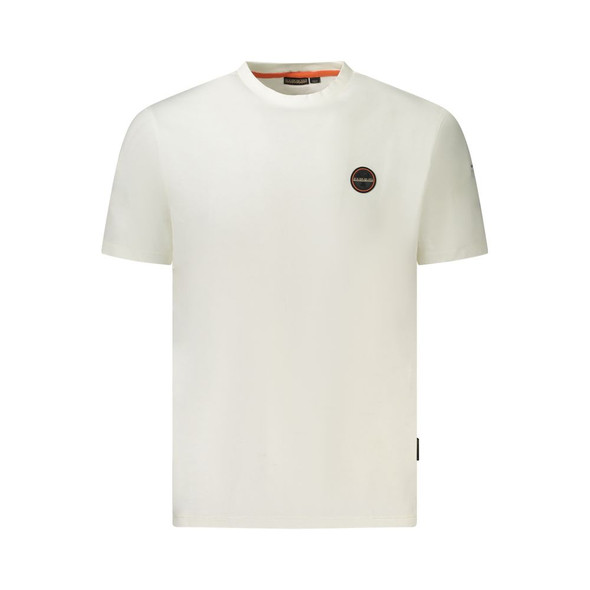 Napapijri White Cotton Men T-Shirt NA-35913 Napapijri White Cotton Men T-Shirt NA-35913