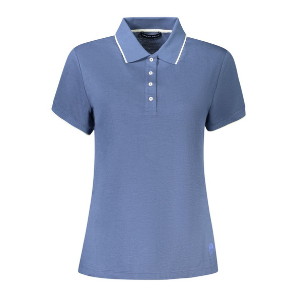 North Sails Blue Cotton Women Polo Shirt North Sails Blue Cotton Women Polo Shirt