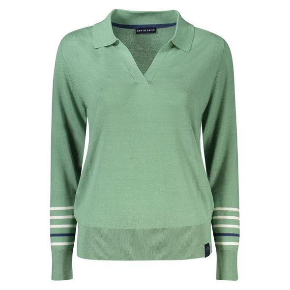 North Sails Green Cotton Women Sweater NO-35971 North Sails Green Cotton Women Sweater NO-35971