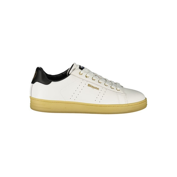 Blauer White Leather Men Sneaker BL-36058 Blauer White Leather Men Sneaker BL-36058