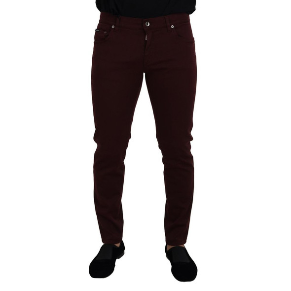 Dolce & Gabbana Bordeaux Cotton Jeans & Pant Dolce & Gabbana Bordeaux Cotton Jeans & Pant