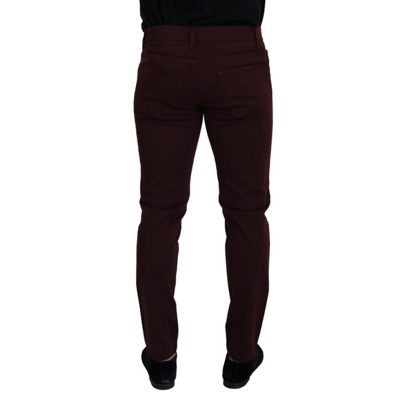 Dolce & Gabbana Bordeaux Cotton Jeans & Pant Dolce & Gabbana Bordeaux Cotton Jeans & Pant
