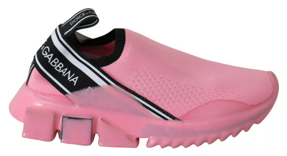 Dolce & Gabbana Pink Low Top Sorrento Sneakers Slip On Casual Shoes Dolce & Gabbana Pink Low Top Sorrento Sneakers Slip On Casual Shoes